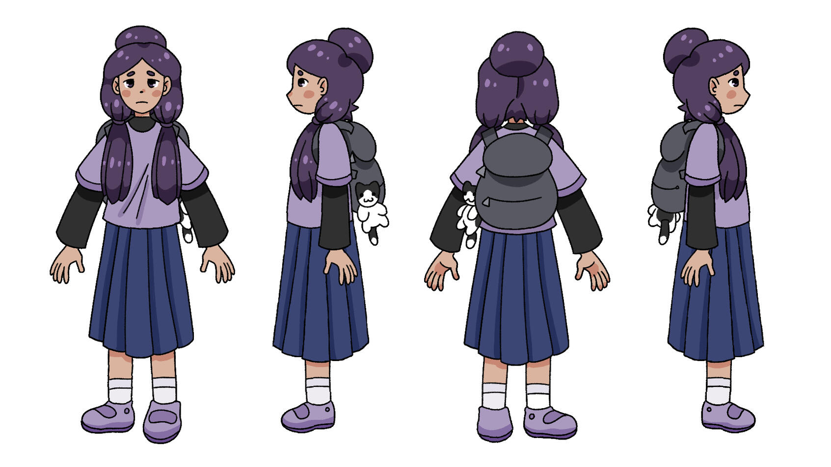 'Quiet Girl' Character Design from my major work 'Empty World and Us'